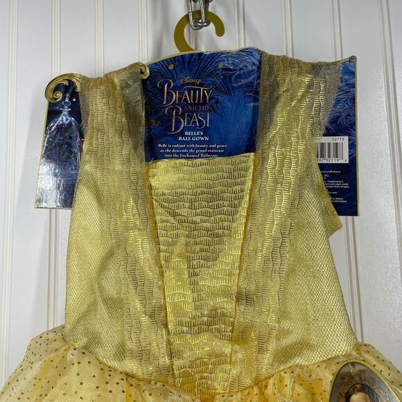 NWT Disney Beauty and the Beast Girls Yellow Belles Balls Gown Dress Size 4-6 - Picture 3 of 5
